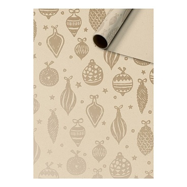 Бумага упаковочная для подарков рулон Stewo Esai, 0.7 x 2 м Новогодние шары - 7